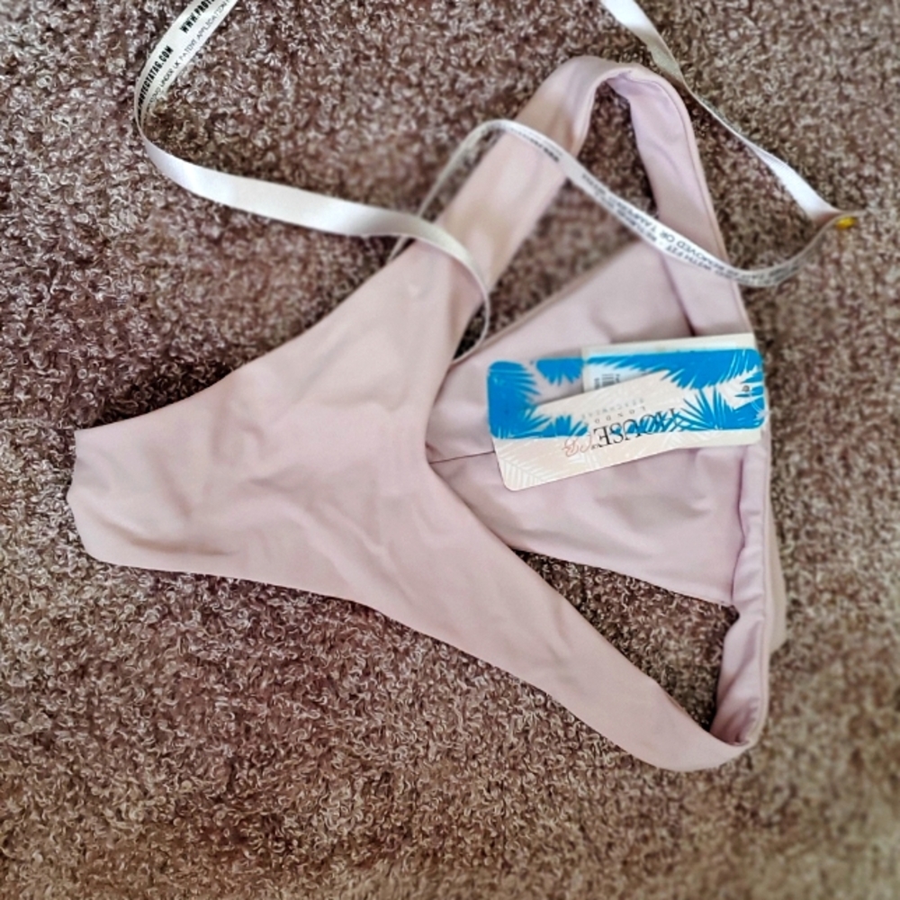 House of Cb Miyako Pink Color Thong Bikini Bottoms Medium - Picture 3 of 8